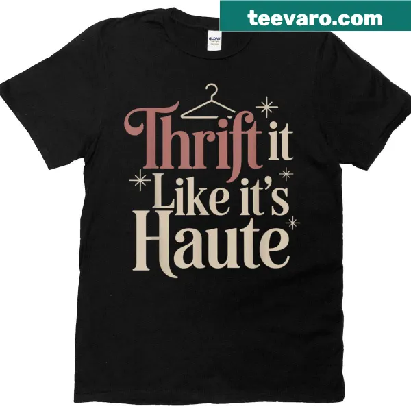 Typography t-shirt with 'Thrifted Fashion' text