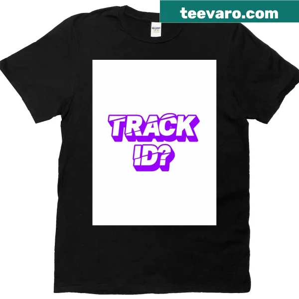 Graphic t-shirt with 'Track ID' rave culture theme