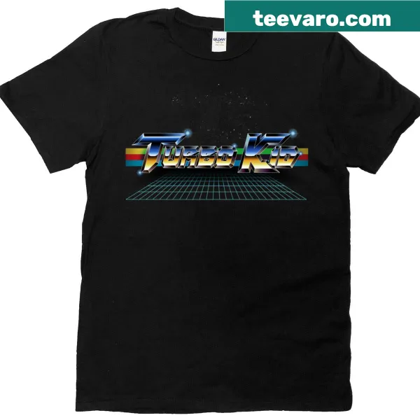 Illustrated Turbo Kid T-shirt featuring elements from the film