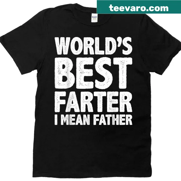 Vintage-style t-shirt with humorous 'World's Best Farter' text for dads.
