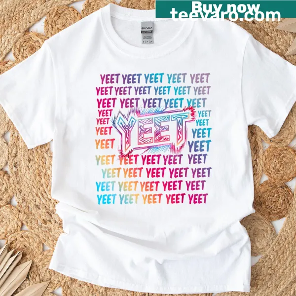 Funny Yeet saying t-shirt for kids in bold typography