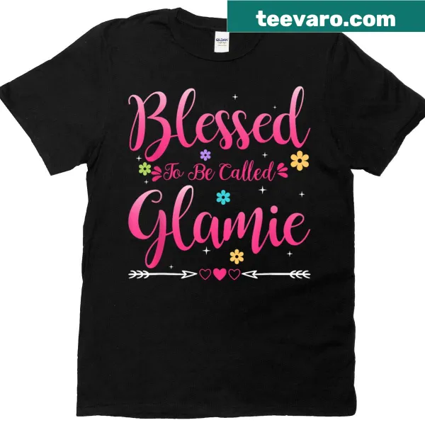 T-shirt with 'Blessed To Be Called Glamie' heart design