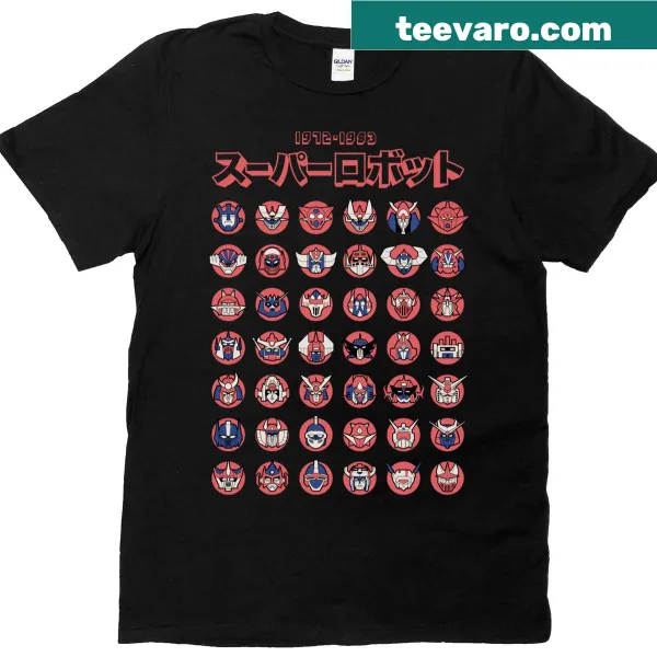 Retro 70s t-shirt featuring a vintage robot design
