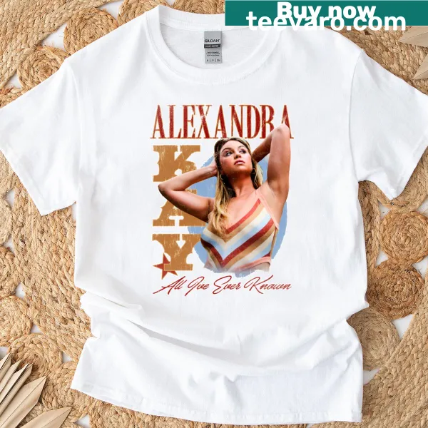 T-shirt with the name 'Alexandra Kay' displayed prominently.