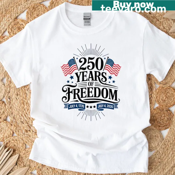 July 4th T-shirt celebrating America 250 years