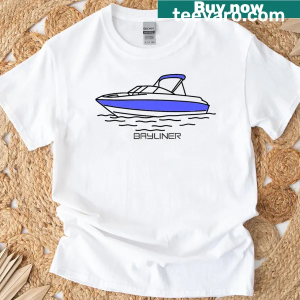 T-shirt with Bayliner boat graphic on front