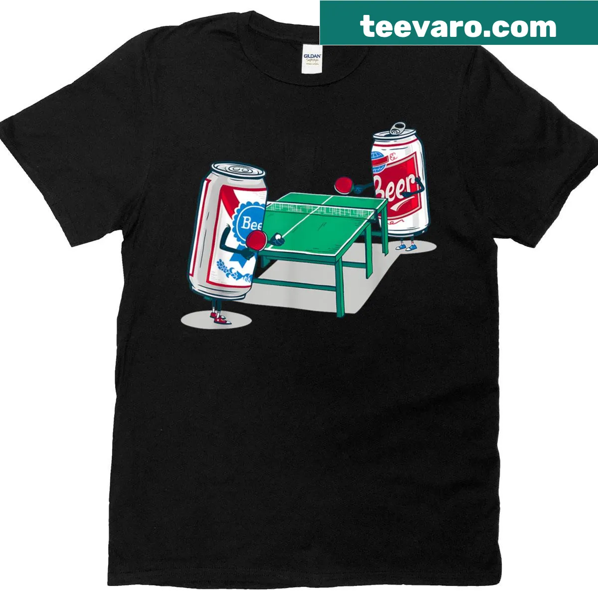 Funny Beer Ping Pong T-shirt for beer pong lovers — on a men's t-shirt