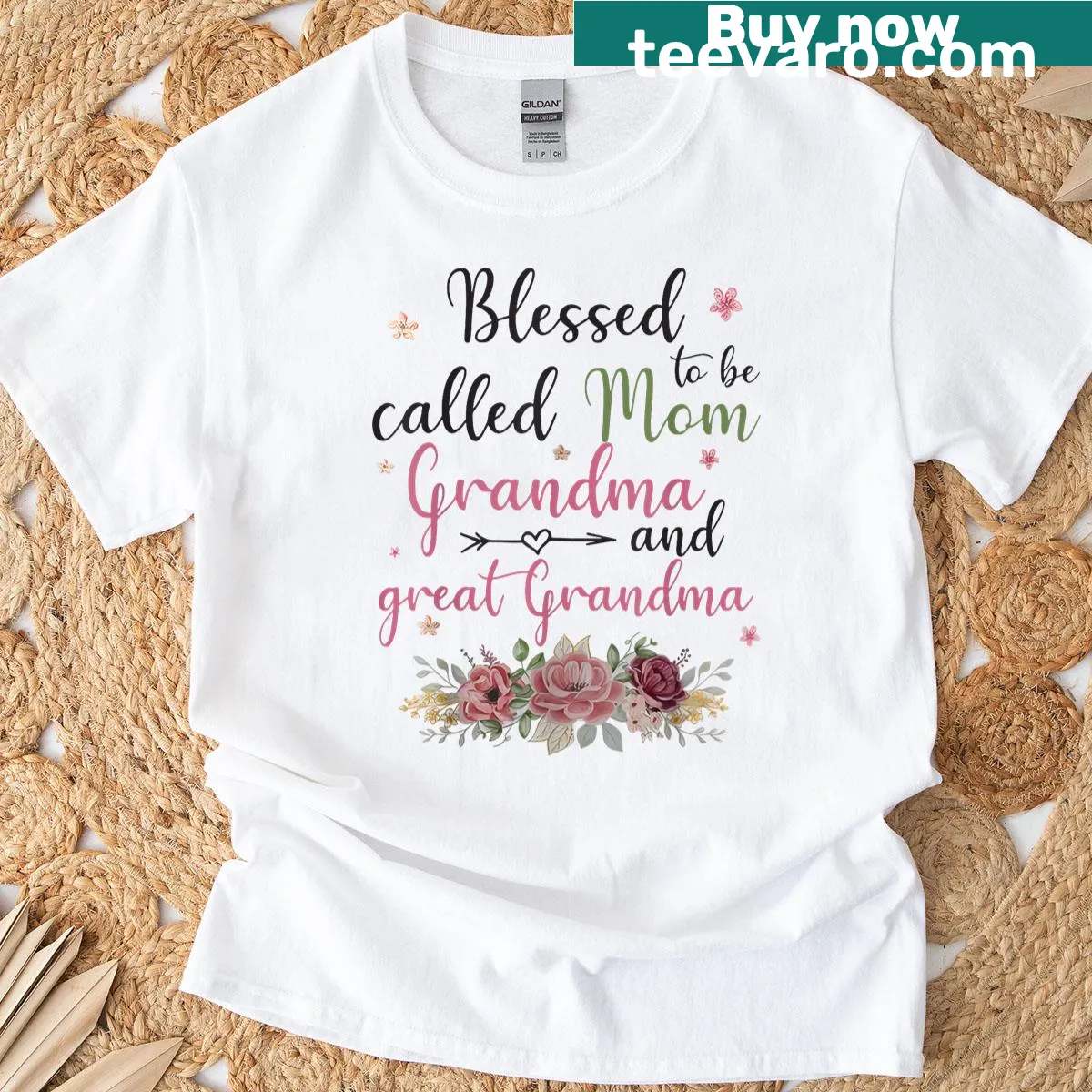Sentimental t-shirt for moms and grandmas with heartfelt text — on a men's t-shirt