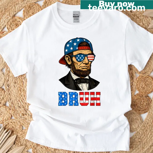 Humorous Abraham Lincoln t-shirt for kids celebrating patriotism
