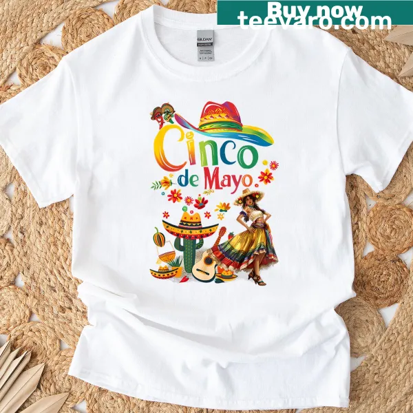 Fiesta-themed T-shirt for Cinco de Mayo celebrations