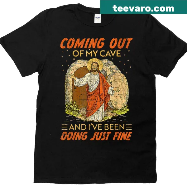 Funny resurrection quote graphic t-shirt featuring Jesus