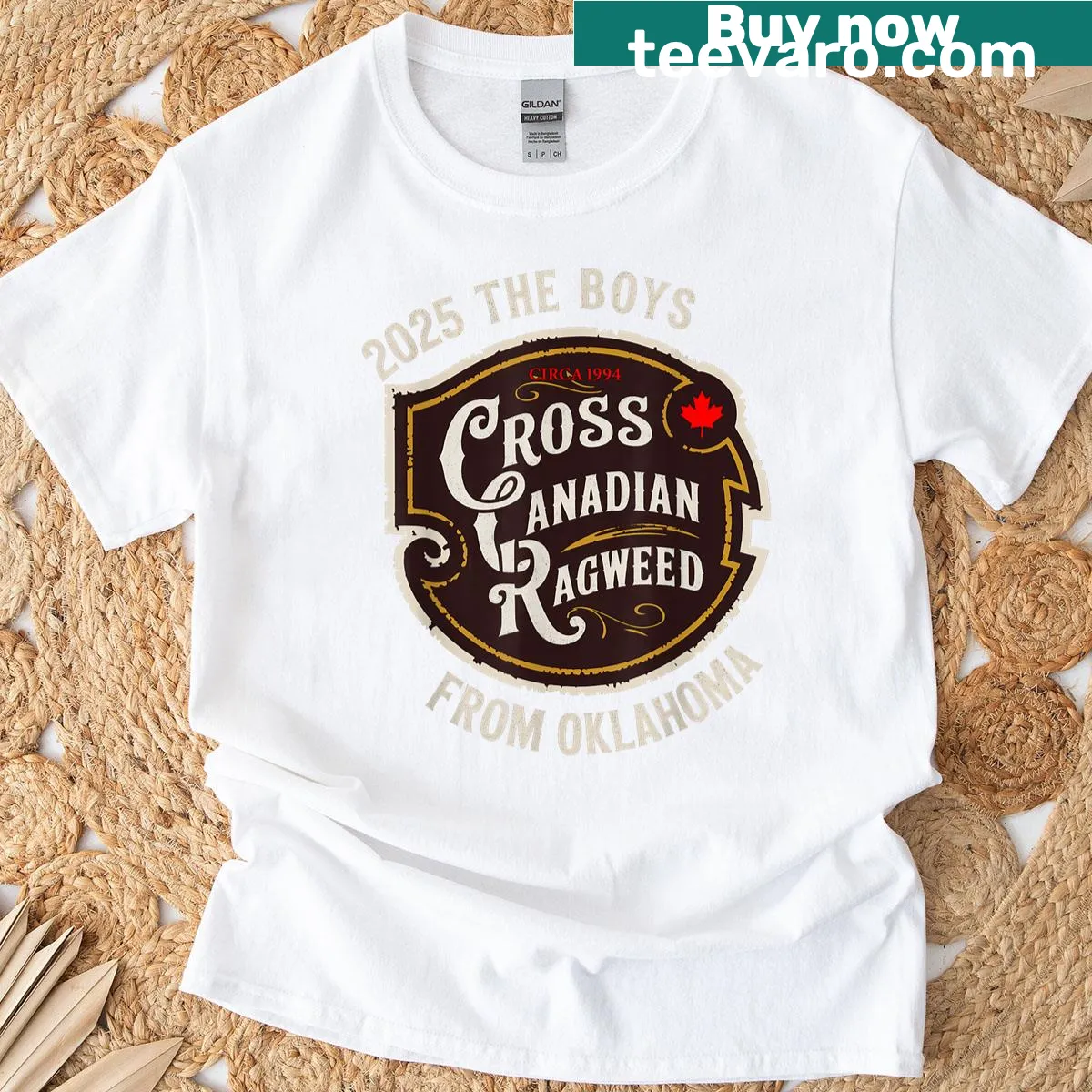 Concert T-shirt featuring Cross Canadian Ragweed — on a men's t-shirt
