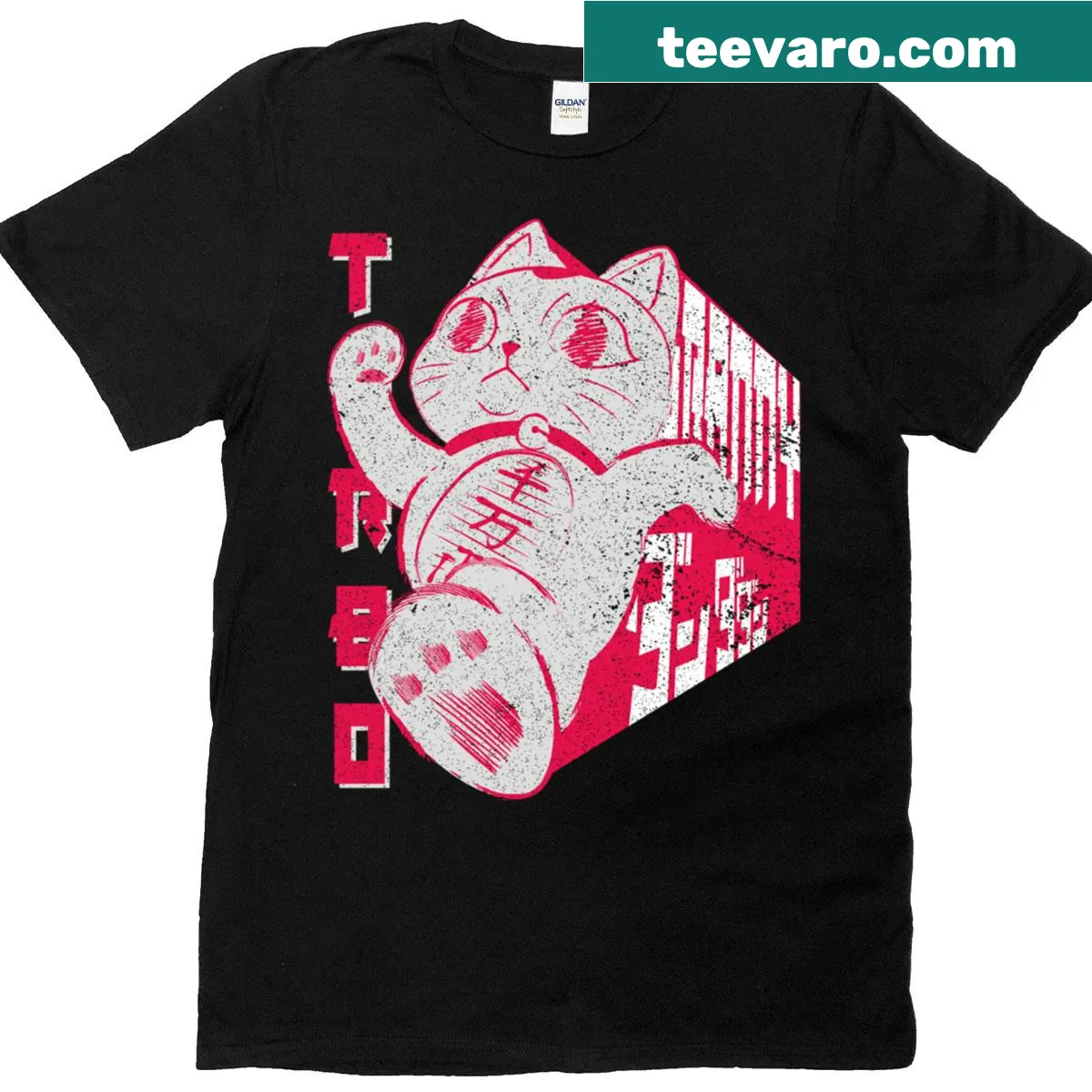 Grunge-style t-shirt with graphic of a turbo granny running — on a men's t-shirt