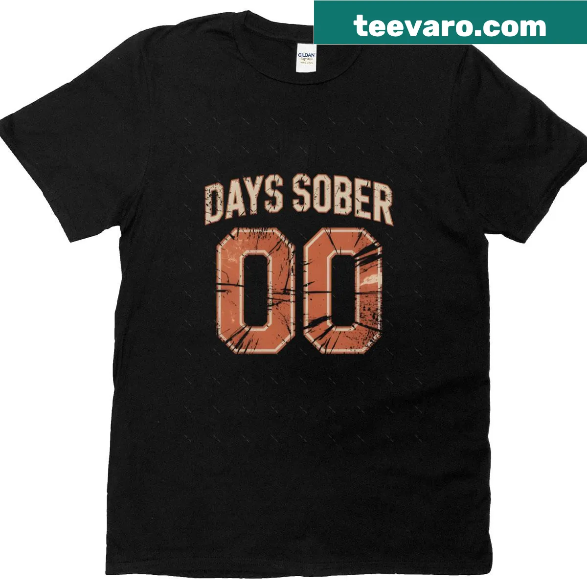 Days Sober t-shirt with bold typography design — on a men's t-shirt