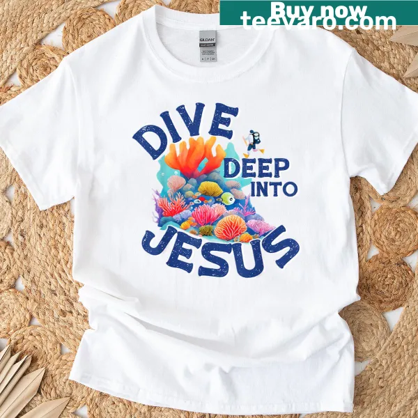 Inspirational scuba diving T-shirt with Christian theme