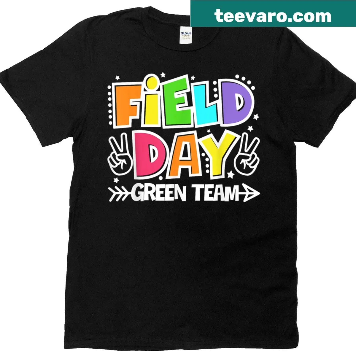 Funny Field Day T-shirt for teachers with Green Team design — on a men's t-shirt