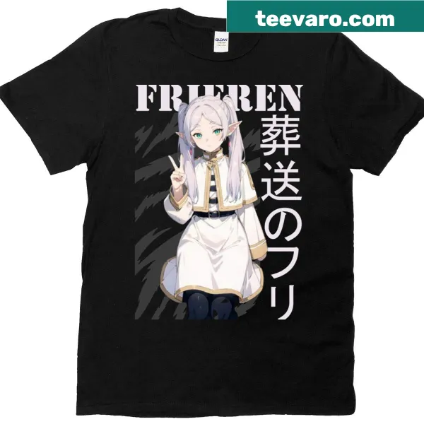 Illustrative T-shirt featuring the character Frieren-san