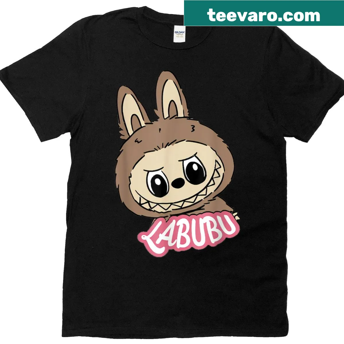 Cute Labubu monsters graphic t-shirt — on a men's t-shirt