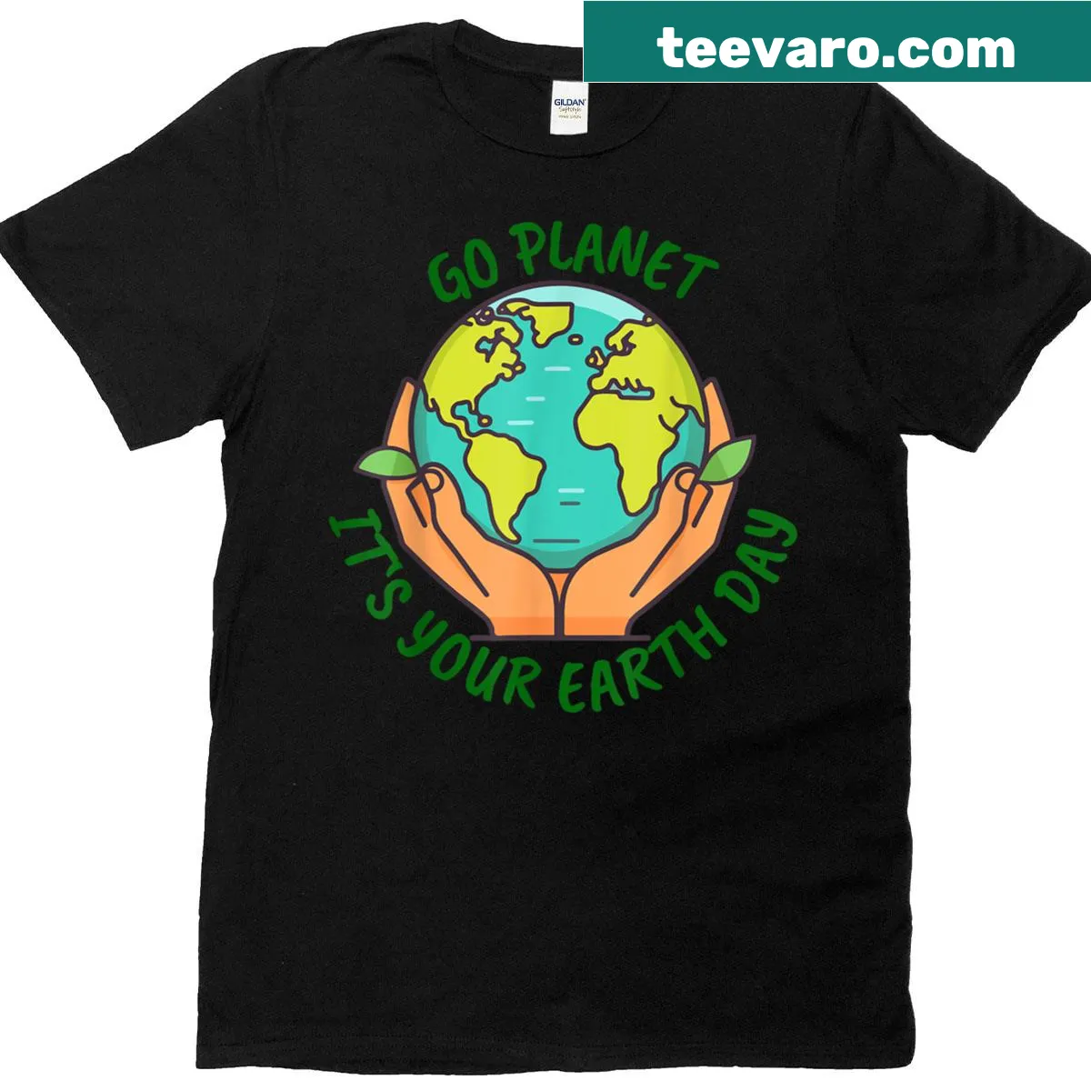 Earth Day 2025 themed illustration on a T-shirt. — on a men's t-shirt