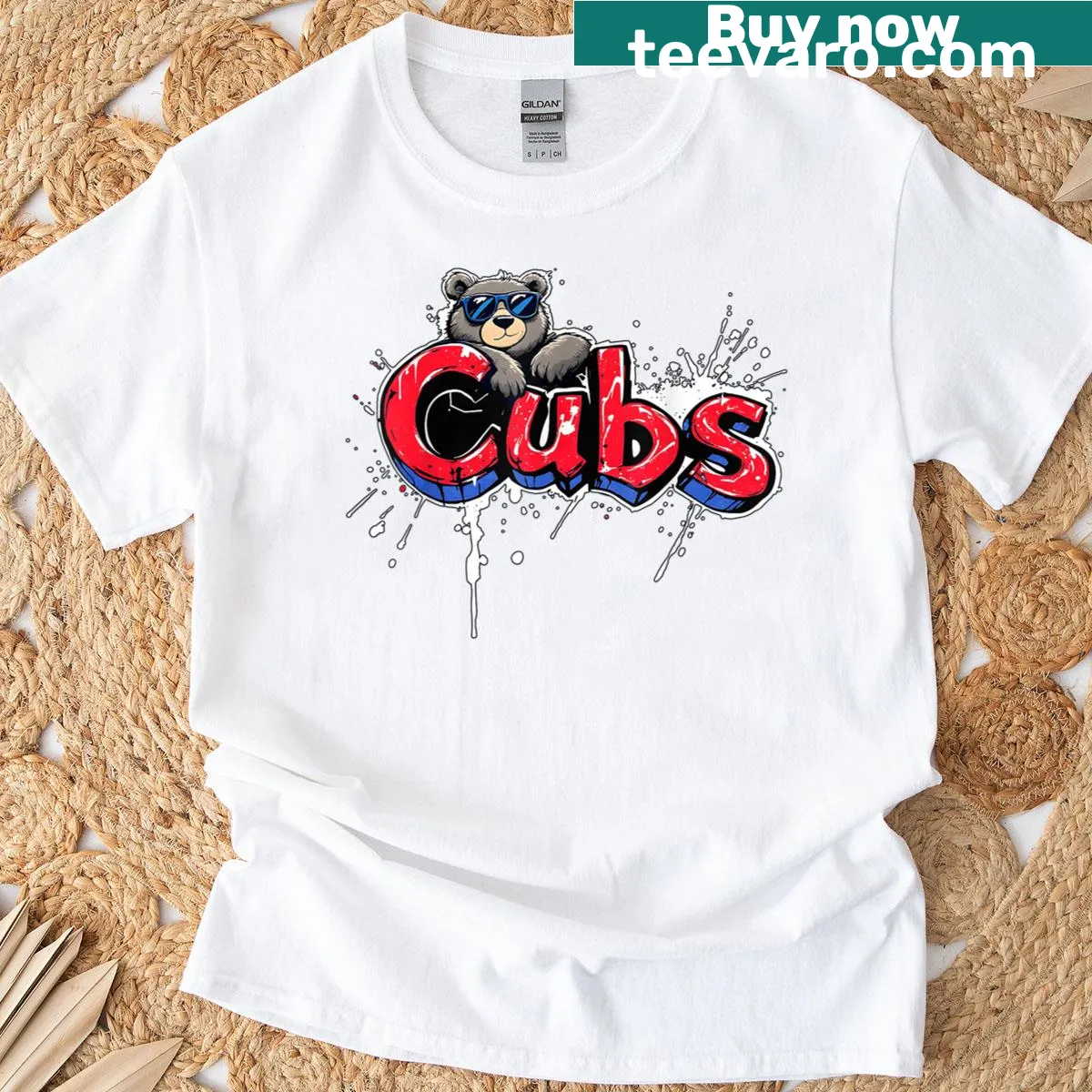 Cute animal cubs graphic design on a customizable t-shirt — on a men's t-shirt