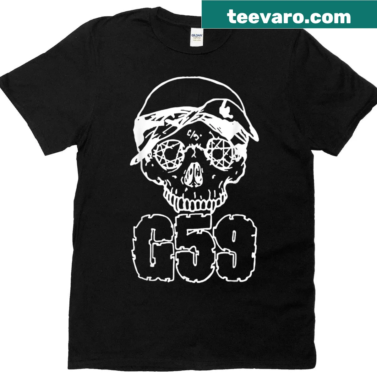 Minimalist Halloween T-shirt featuring a unique silhouette design — on a men's t-shirt