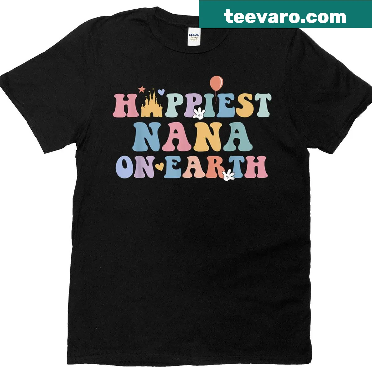 T-shirt with the phrase Happiest Nana On Earth for grandmothers — on a men's t-shirt