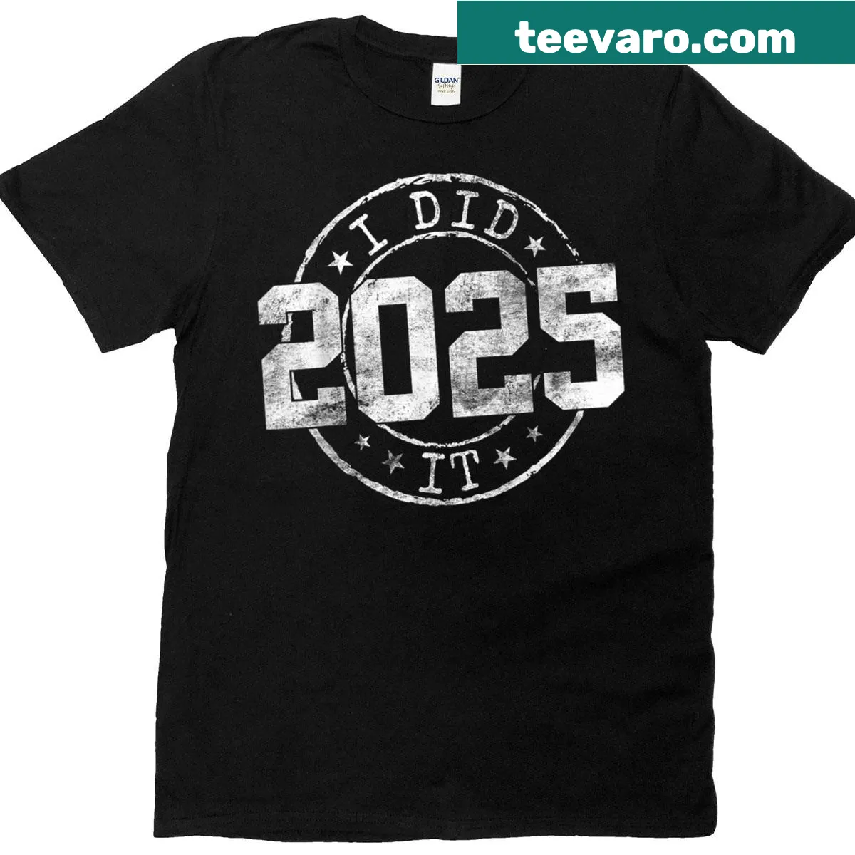 Graduation t-shirt for Class of 2025 with 'I Did It' design — on a men's t-shirt