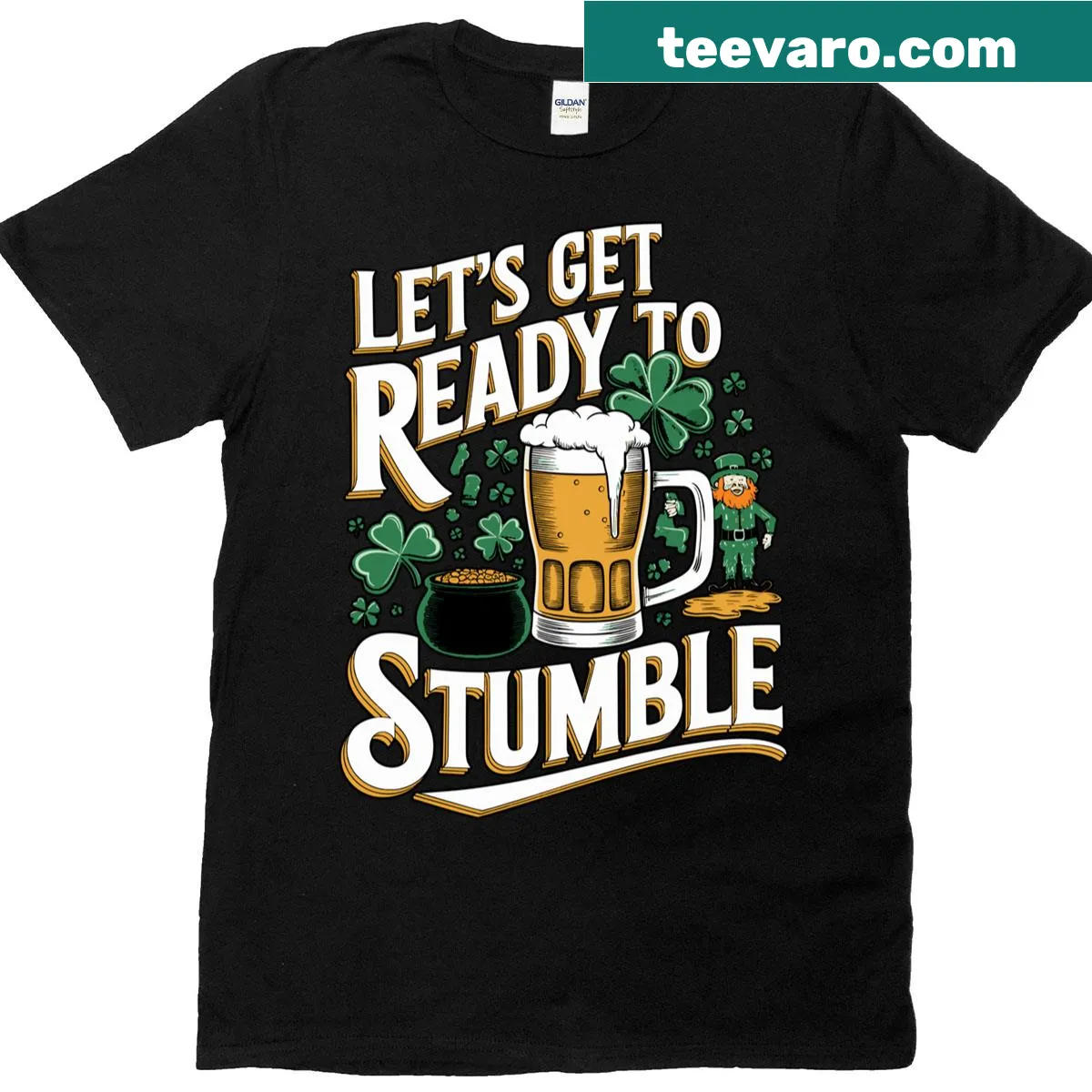 T-shirt for beer lovers celebrating St. Patrick's Day — on a men's t-shirt