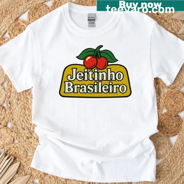 Jeitinho Brasileiro phrase graphic on T-shirt