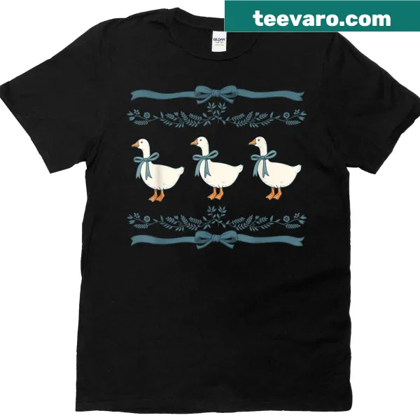 Vintage t-shirt featuring a mama goose with her goslings
