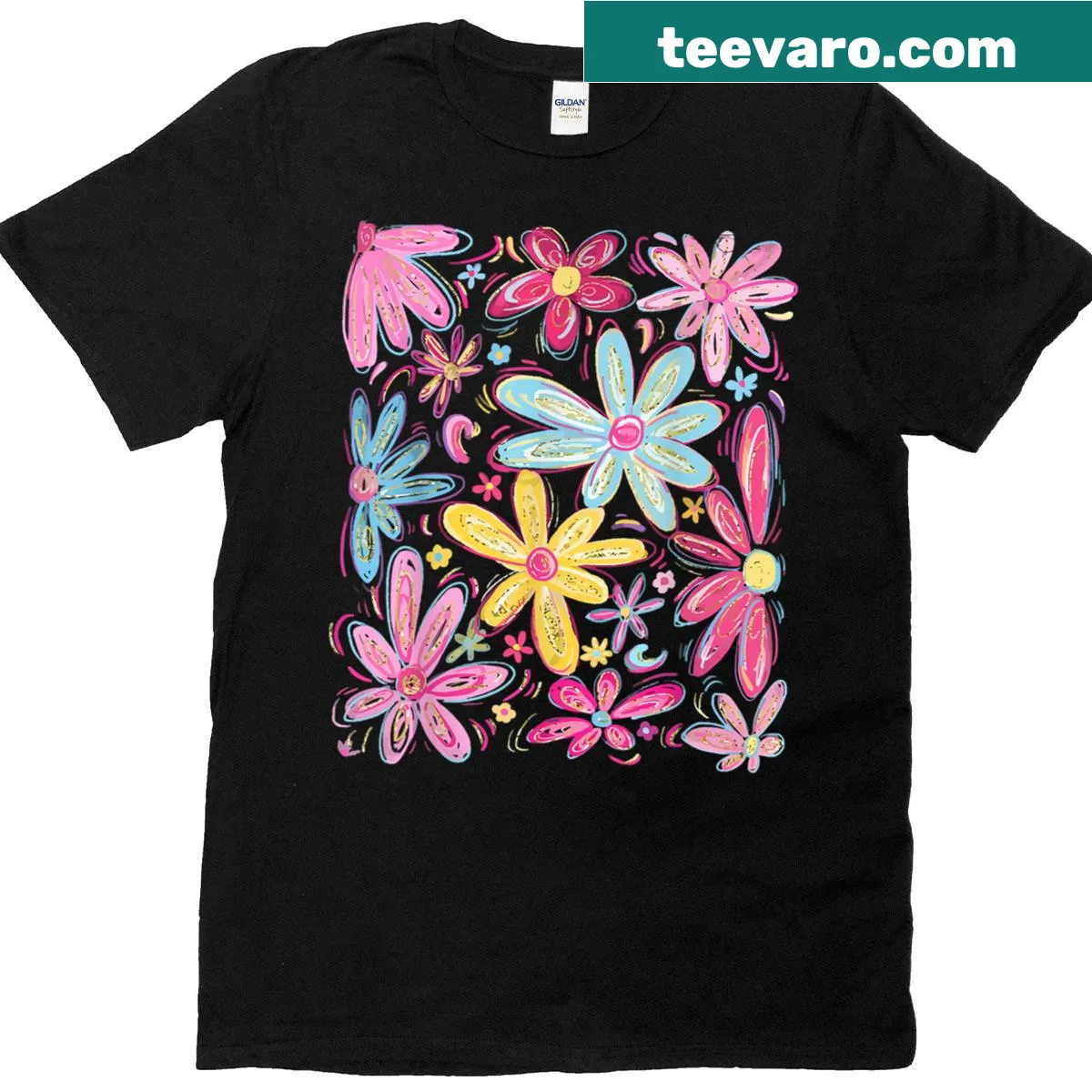 Floral T-shirt with 'Choose Kindness' message for women — on a men's t-shirt