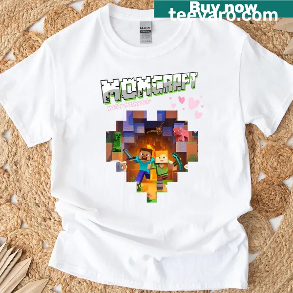 Hand-lettered 'Happy Mother Day' design on a mom-themed t-shirt.