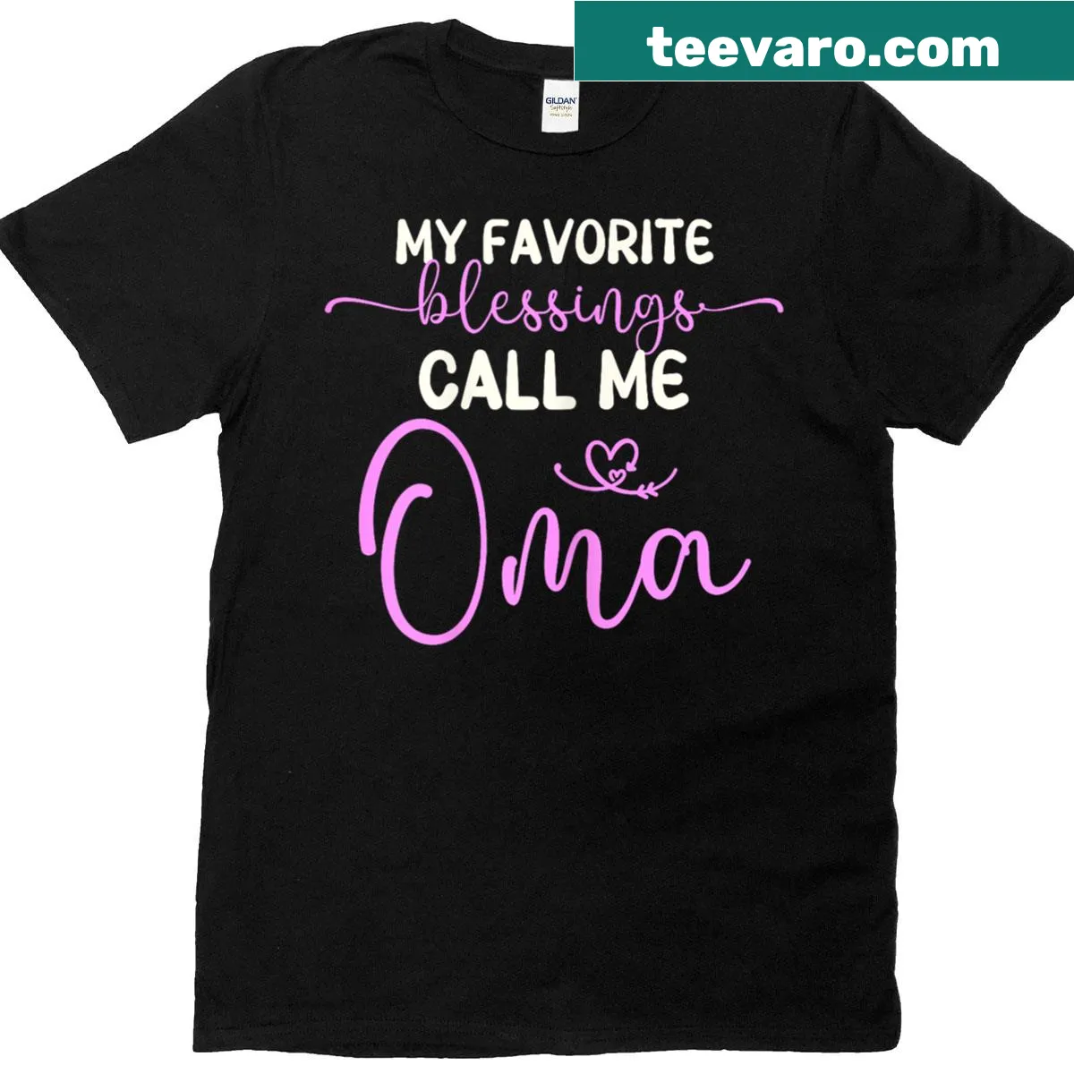 T-shirt with 'My Favorite Blessings Call Me Oma' for grandmas — on a men's t-shirt