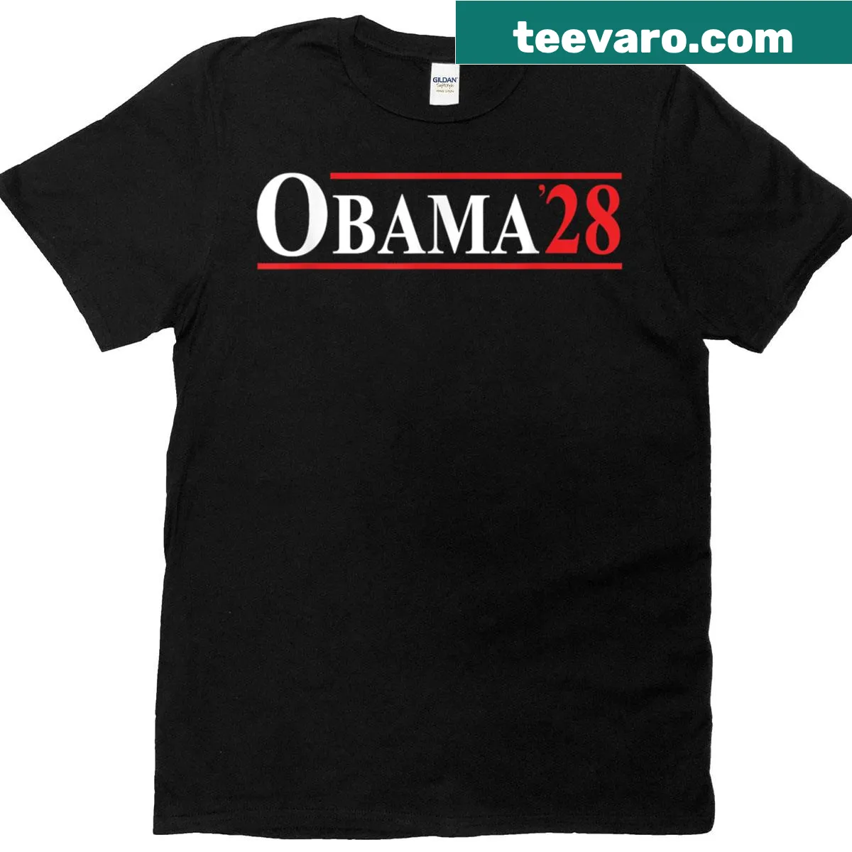 Retro vintage t-shirt featuring Obama 28 design — on a men's t-shirt