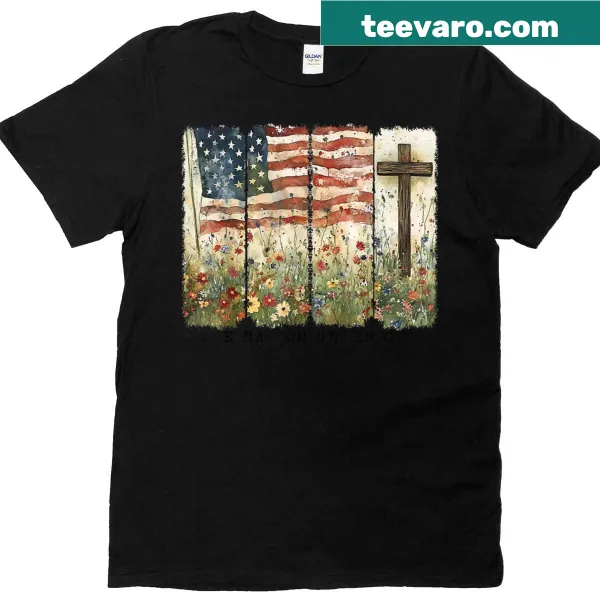 Fourth of July T-shirt with the text 'One Country Under God.'