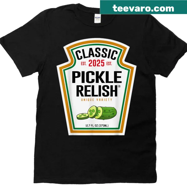 Funny vintage Halloween t-shirt themed around pickle relish