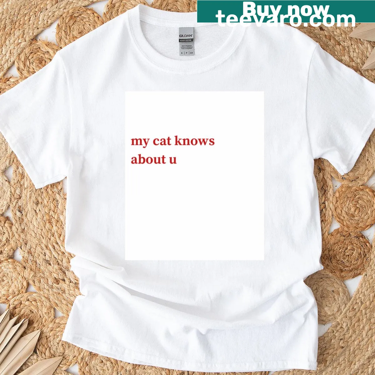 Funny T-shirt featuring a sarcastic quote about cats as therapists — on a men's t-shirt