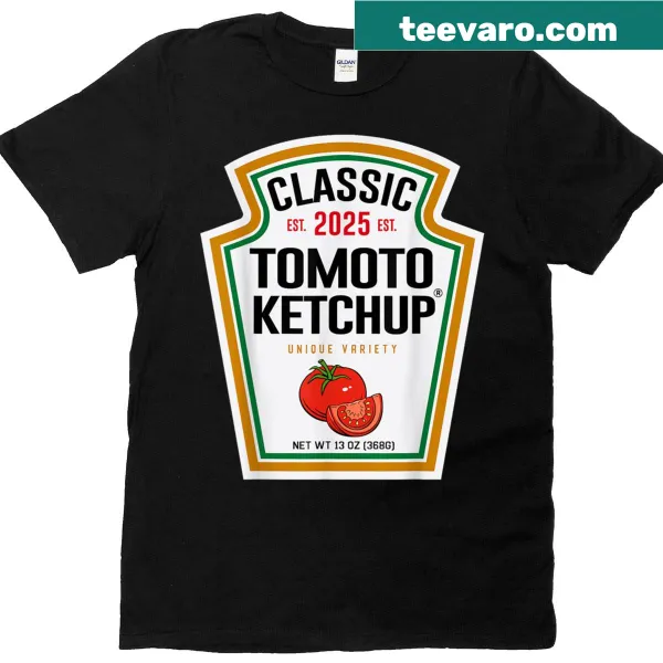 Funny T-shirt resembling a ketchup bottle for Halloween