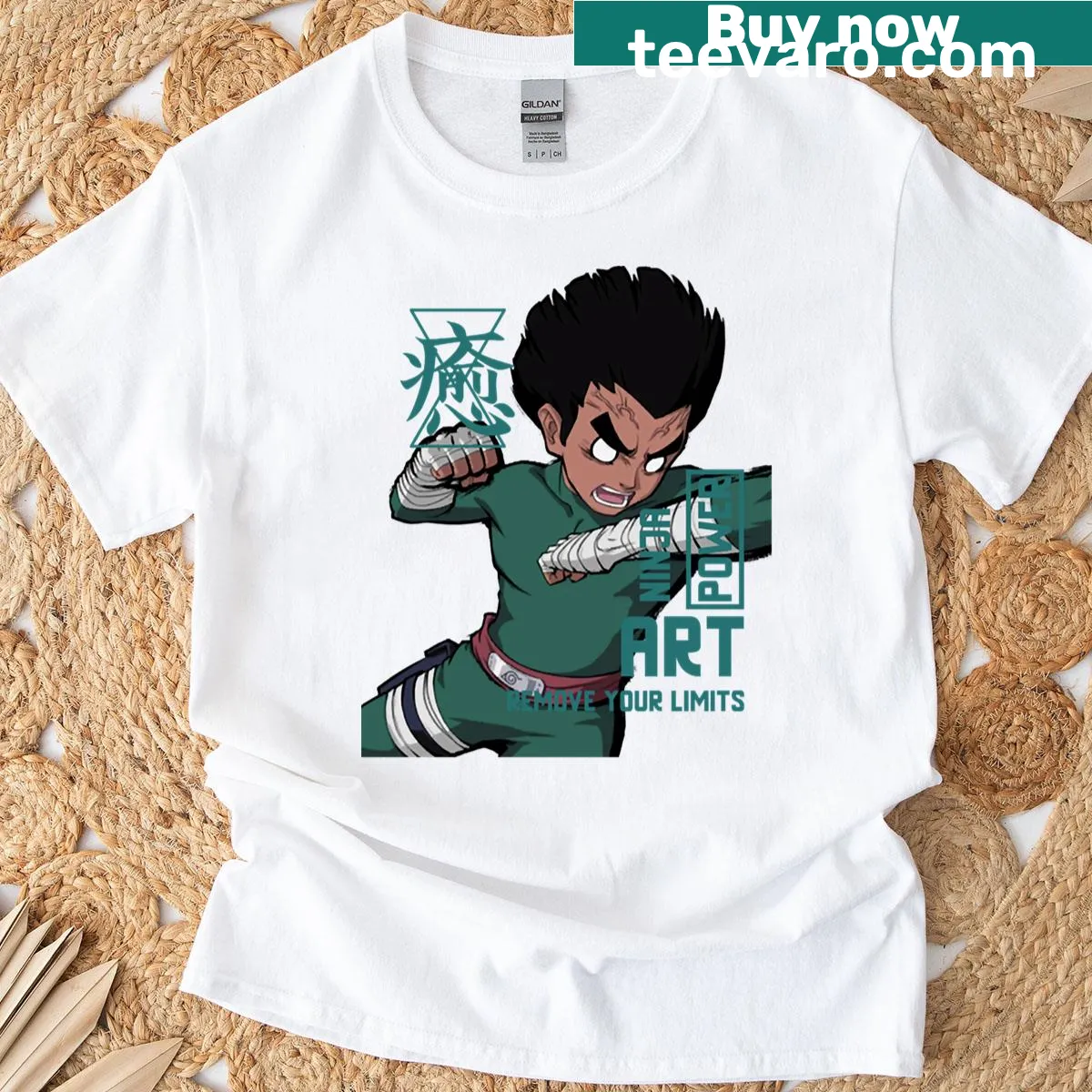 Vintage distressed Rocklee Drip T-shirt with edgy music graphic. — on a men's t-shirt