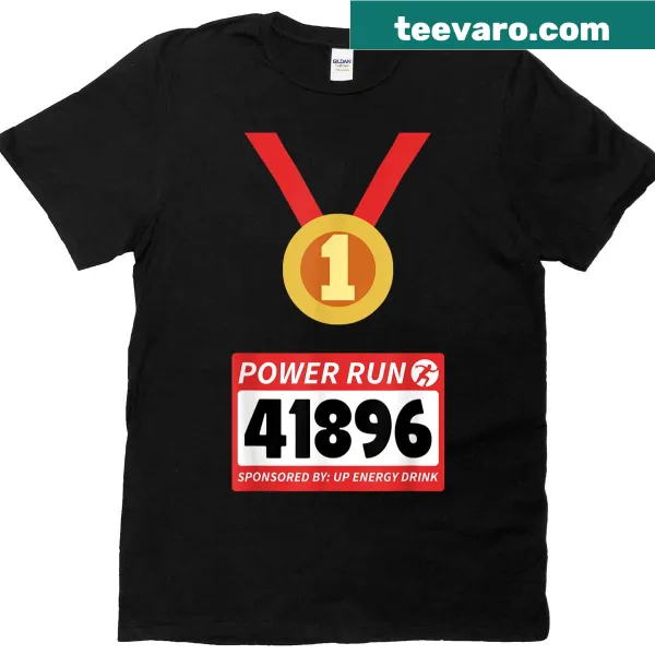 Cartoonish Halloween-themed running T-shirt for half marathon