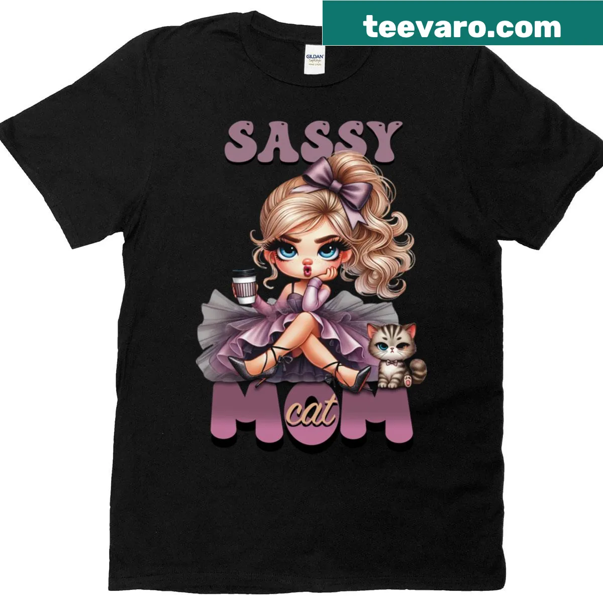 Sassy T-shirt featuring humorous text for moms — on a men's t-shirt