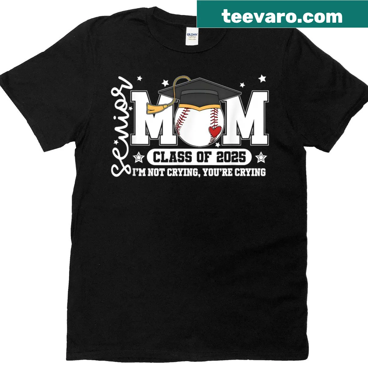 Graduation T-shirt for Senior Mom Class of 2025 — on a men's t-shirt