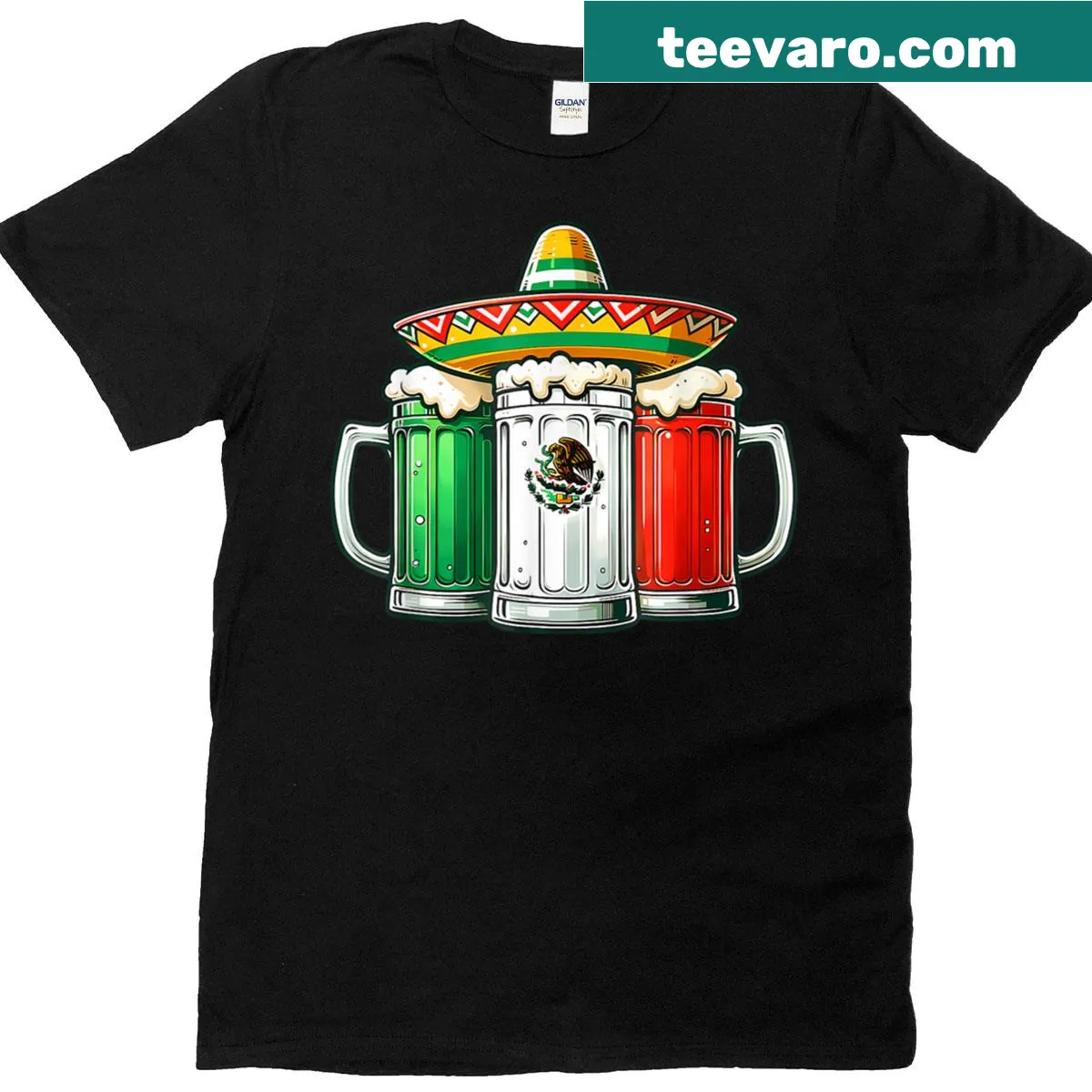Sombrero hat graphic for Cinco De Mayo T-shirt — on a men's t-shirt