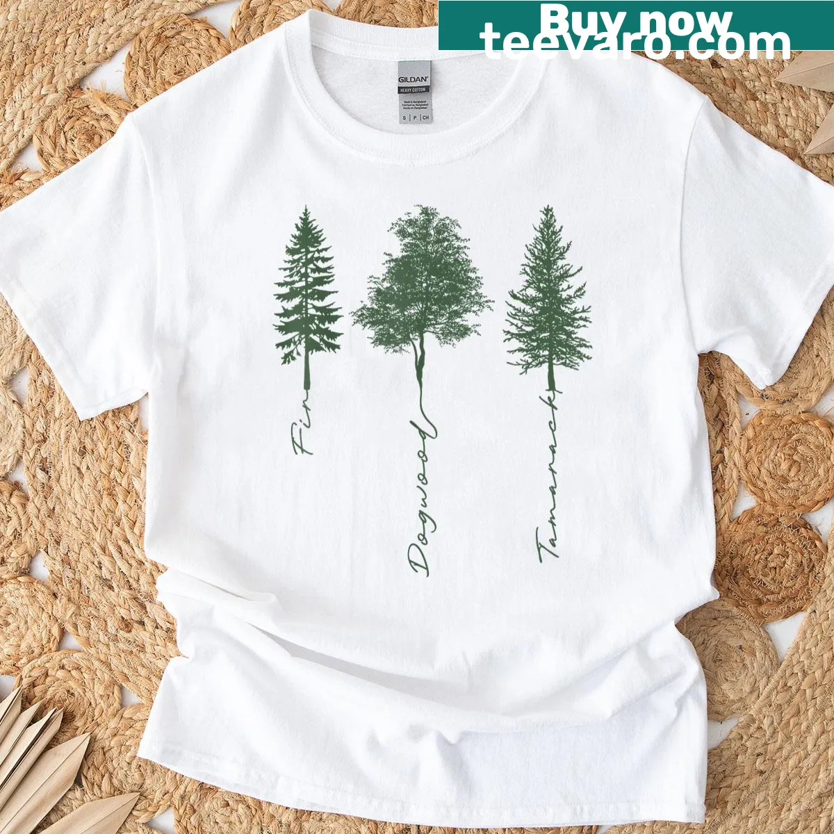 Artistic tree graphic with an anti-Trump message on a t-shirt — on a men's t-shirt