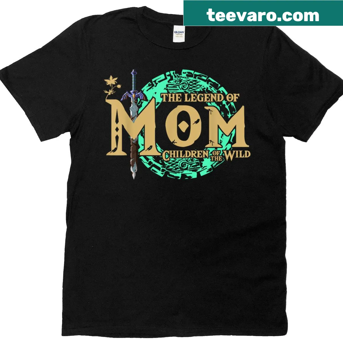 Heartfelt t-shirt celebrating adventurous mothers with a nature-themed graphic — on a men's t-shirt