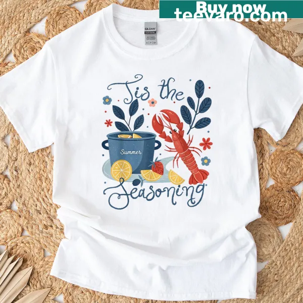 Illustration of lobsters and spices celebrating seafood boil parties.