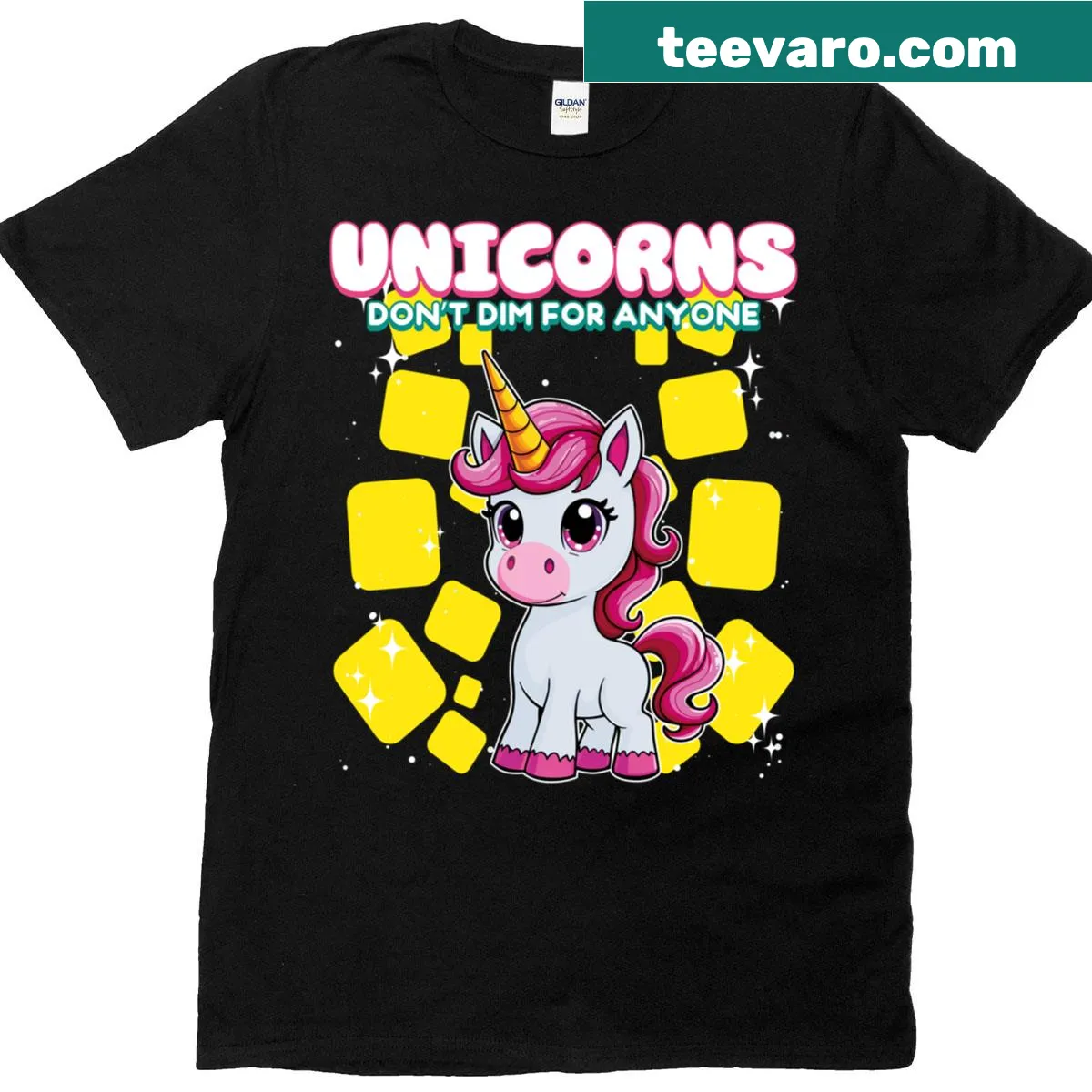Charming unicorn graphic T-shirt for all unicorn lovers — on a men's t-shirt