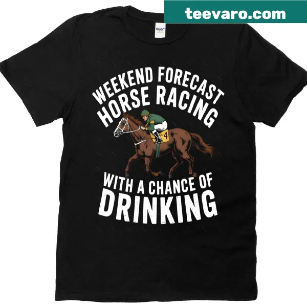 Vintage-style T-shirt with funny horse racing quote and jockey graphic