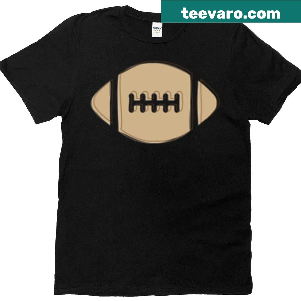 Minimalist American football icon on a simple t-shirt — on a men's t-shirt