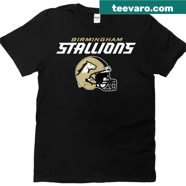 Vintage-style t-shirt with a Birmingham Stallions helmet design